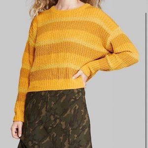 Wild Fable Target Brand Fuzzy Yellow Sweater-Small